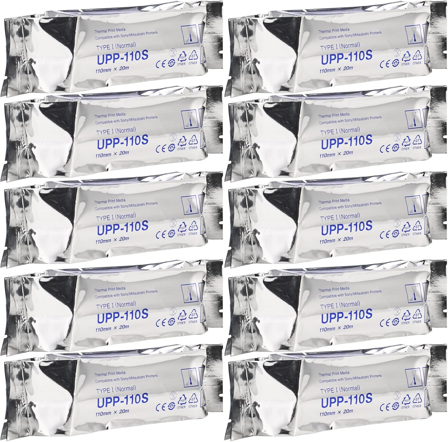 Compatible Ultrasound Paper UPP-110S 10 Rolls,Ultrasound Thermal Print Upp 110 F