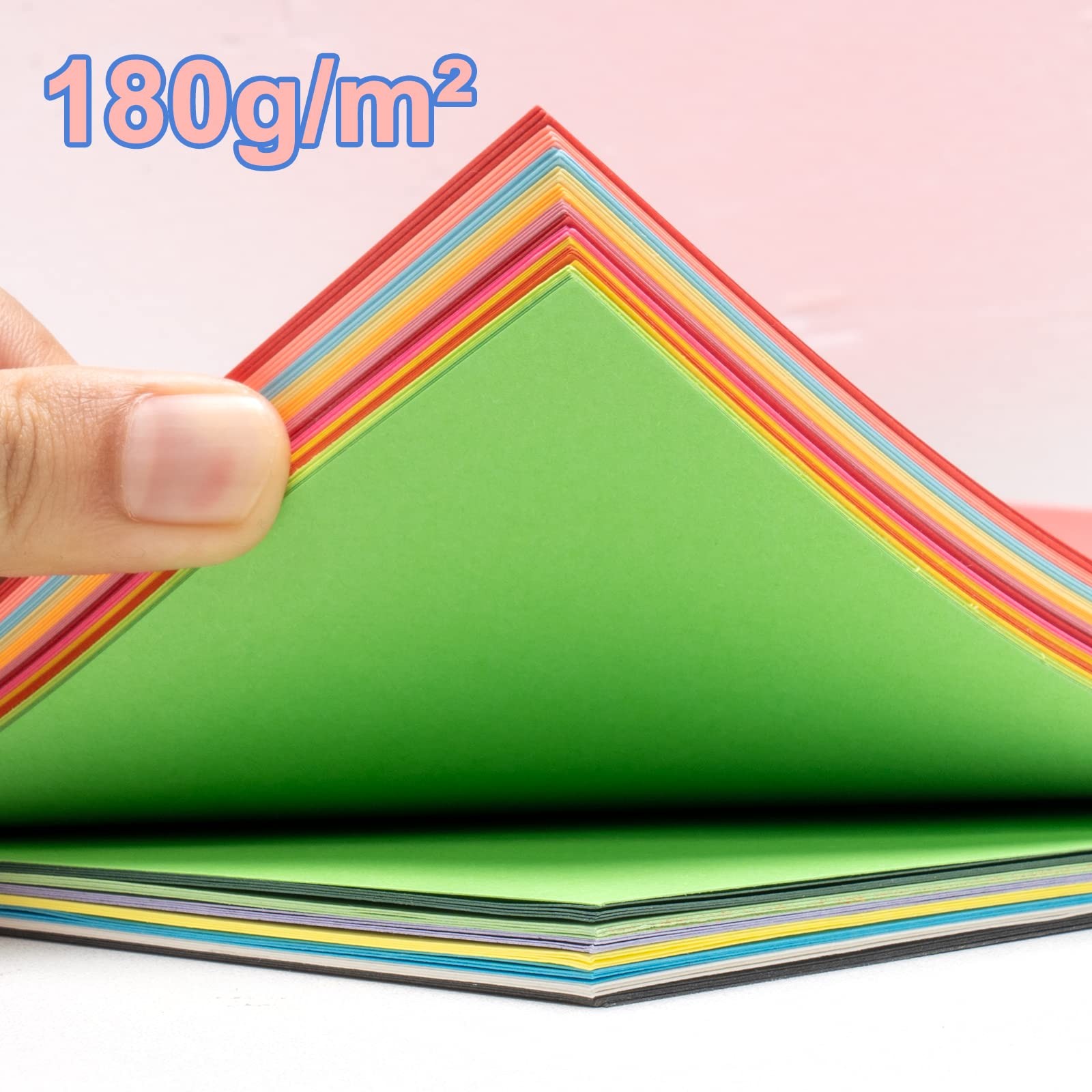 Craft Paper A4 Colourful 160g/m², 20 Colours 80 Sheets Coloured Paper, Coloured Print Sheets…