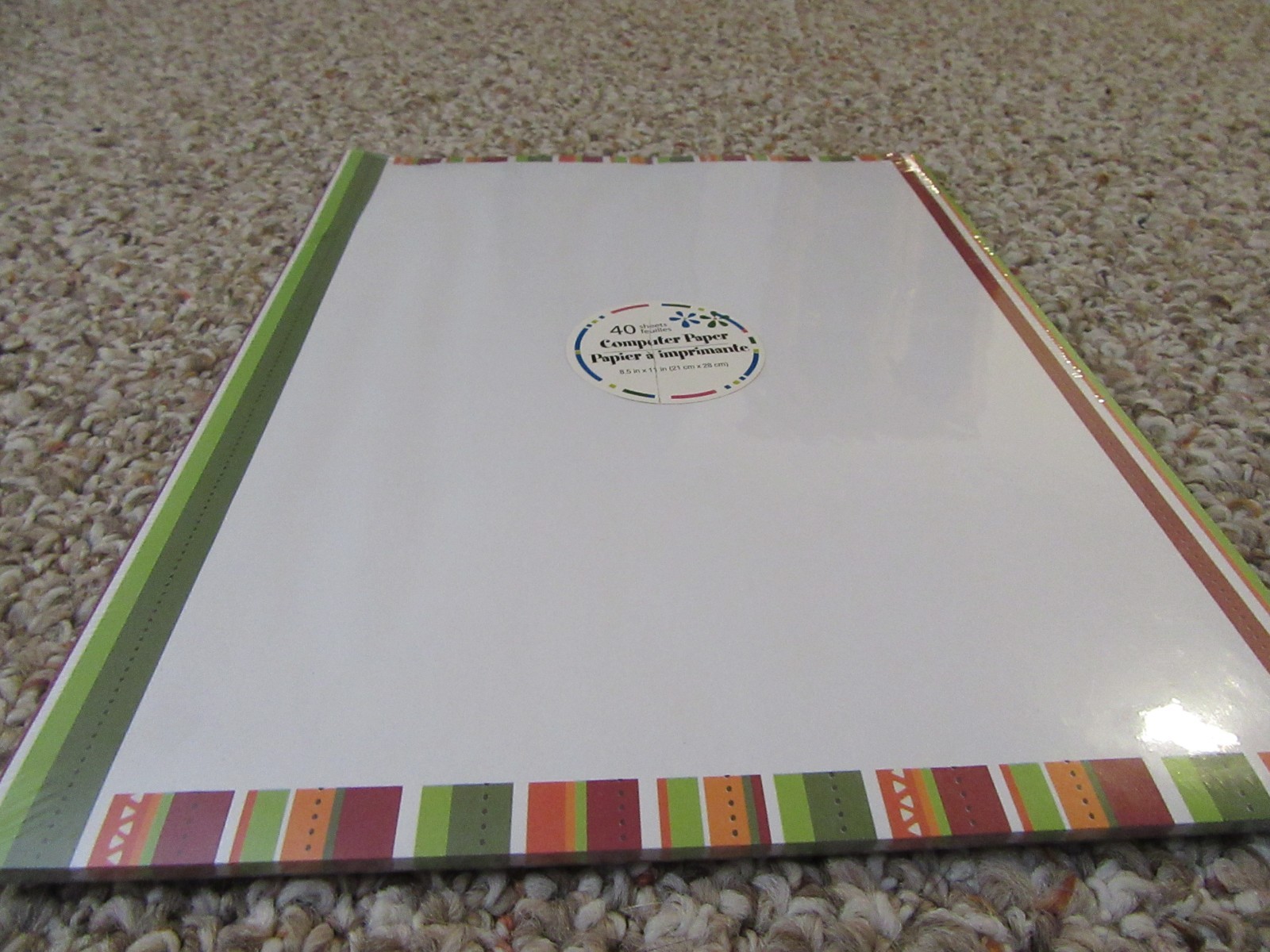Greenbrier Writing/Computer Paper 40 Sheets 8.5″ x 11″ Fall Colors