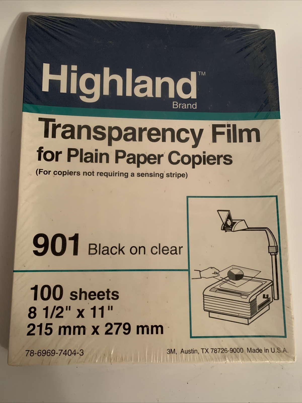 HIGHLAND901 Transparency Film For Copiers-Clear Film, 100 Sheets