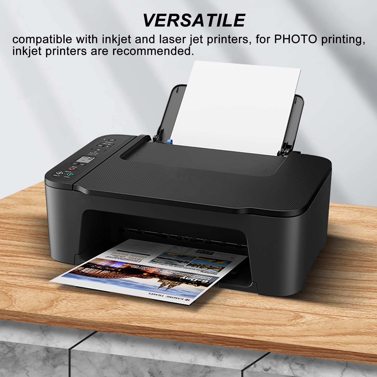 Glossy Thin Inkjet Printer Paper 8.5×11 Inches 50 Sheets for DIY Chip Bag and…