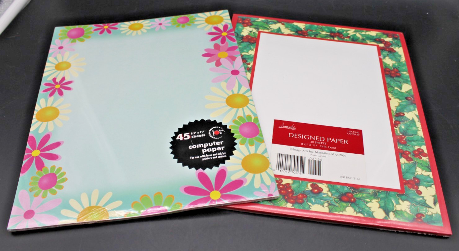 Lot Decorative Printer Paper 8.5×11 Jot 45 + Image Arts 30 Sheets Floral Holiday