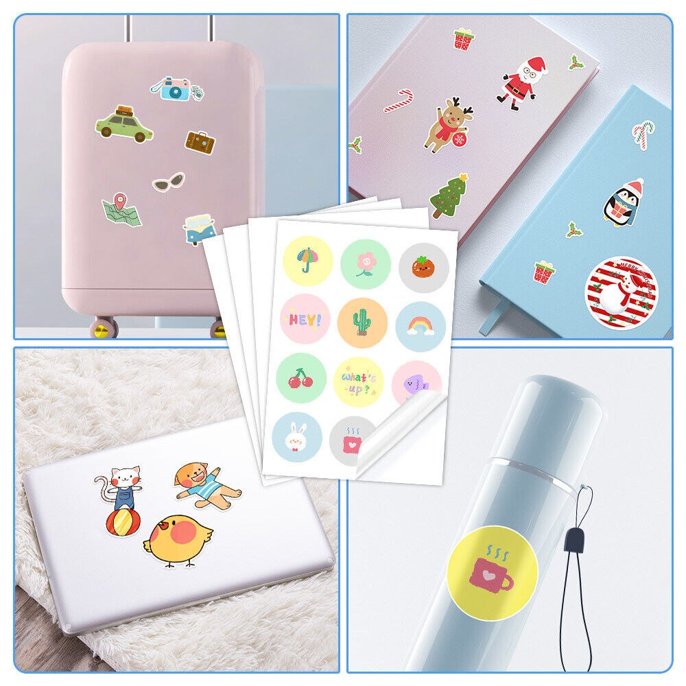 Vinyl Sticker Paper Glossy Matte Clear Waterproof Printable Inkjet Laser Printer