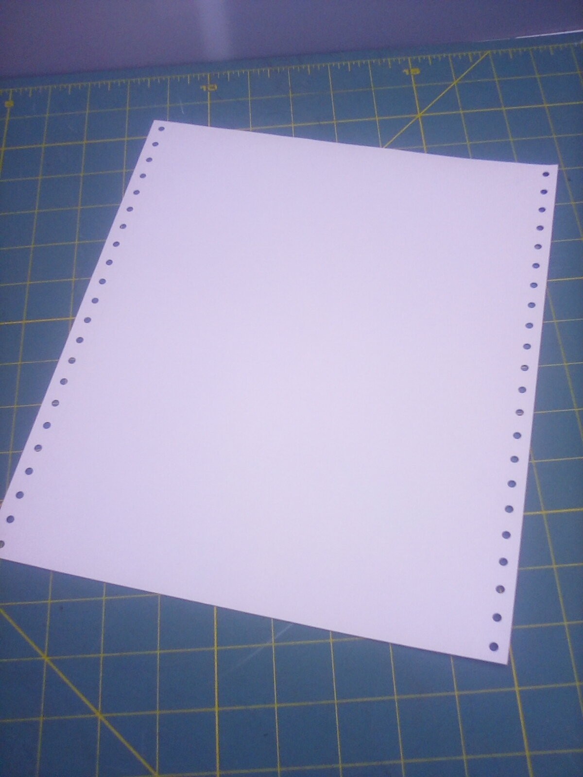 100 cnt continuous feed dot matrix white computer paper 9.5”x11” tractor feed