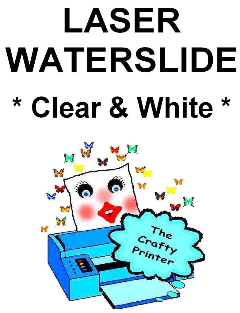 LASER MIXED COLOR WATERSLIDE Decal Paper – Size 11×17 – 5 Clear & 5 White Sheets