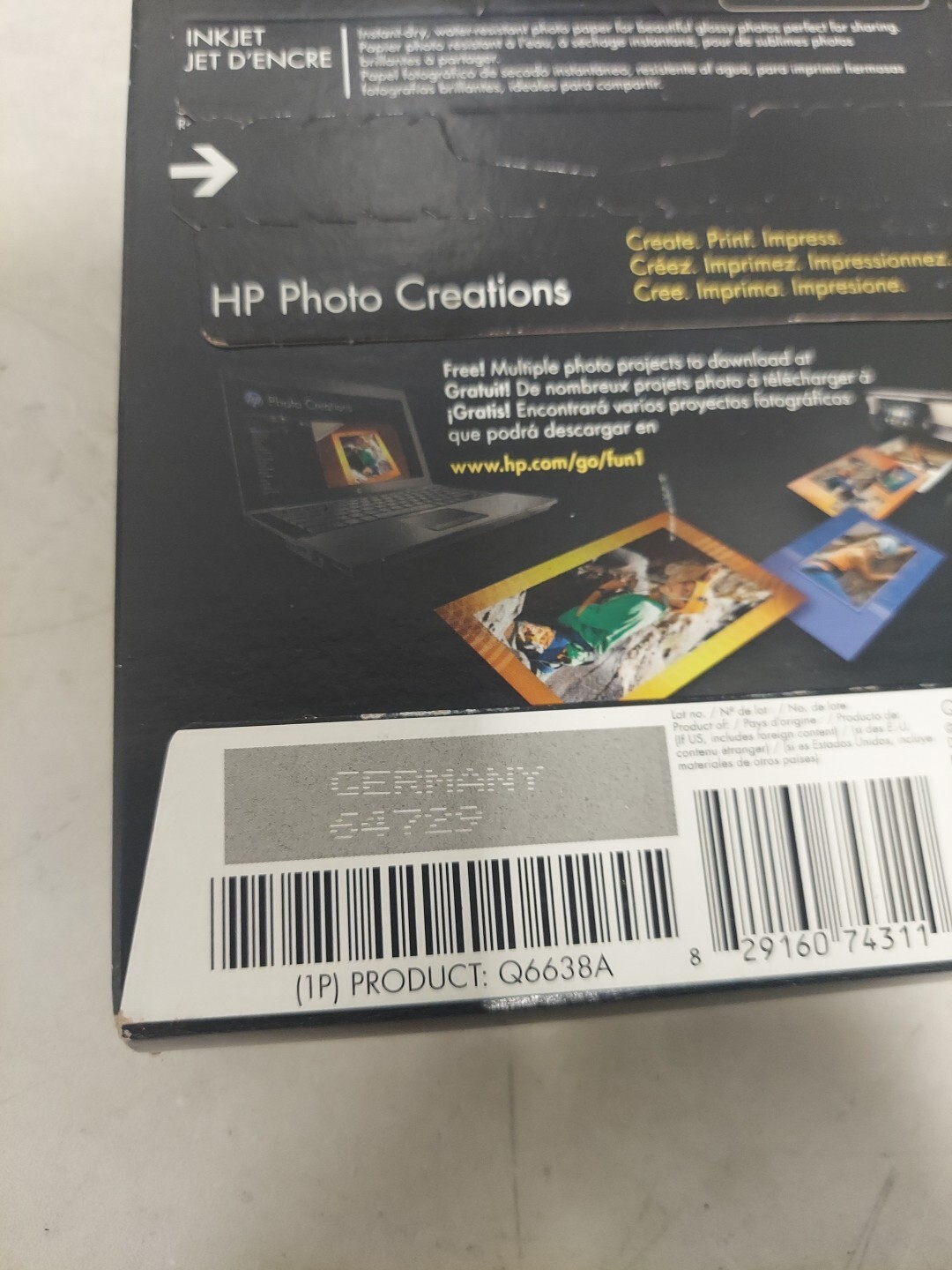 HP Advanced Photo Paper 4”x6” Glossy 100 Sheets Brand New Sealed #2281