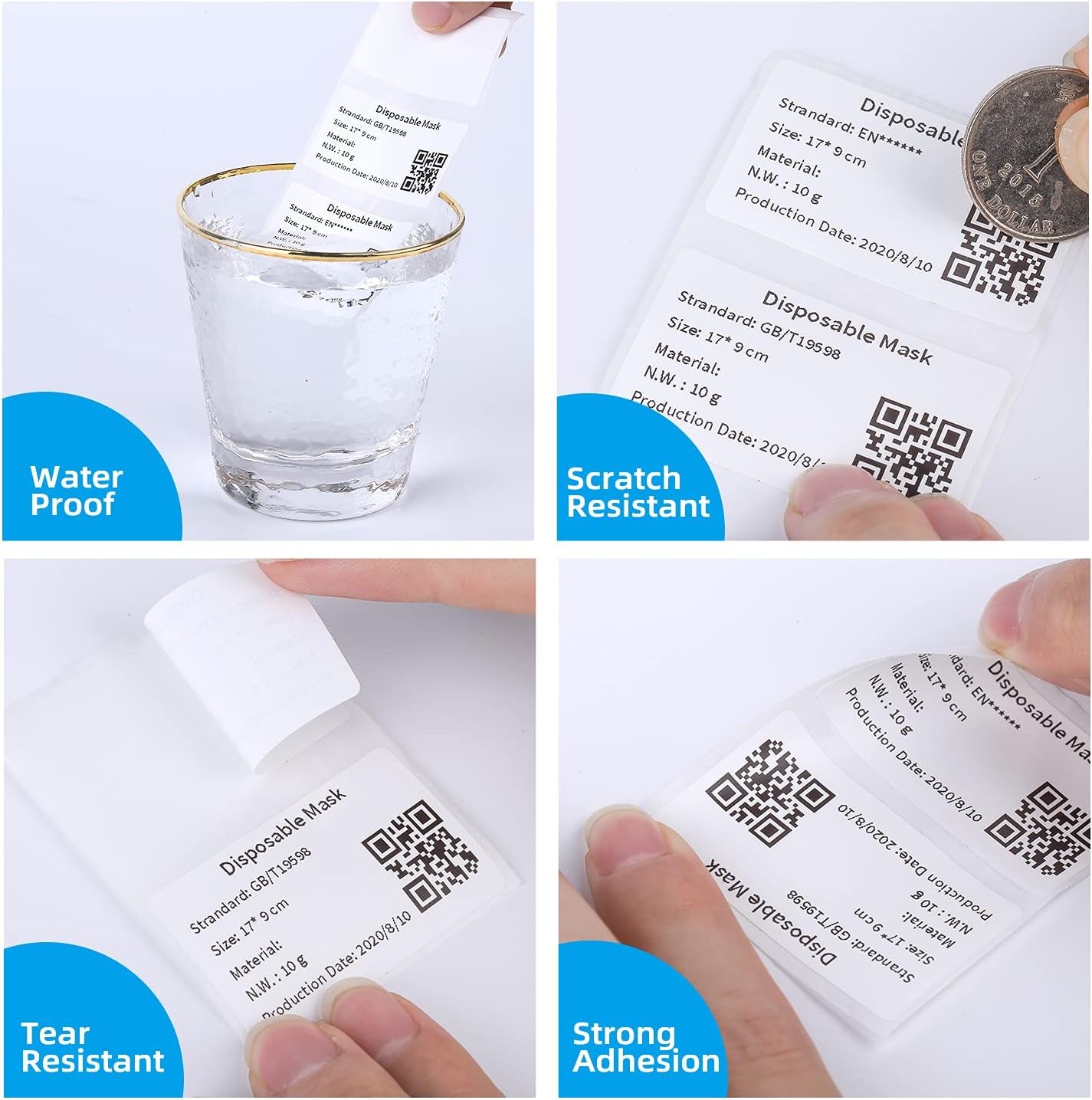 White Label Paper Self Adhesive Sticker Phomemo M100 M110 M221 Printer