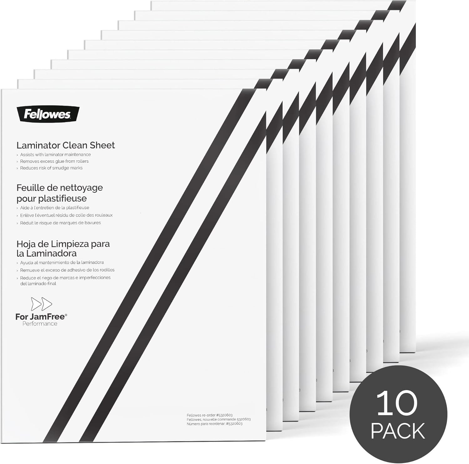 Laminator Cleaning Sheets, 10 Pack, 8.5 x 11 in