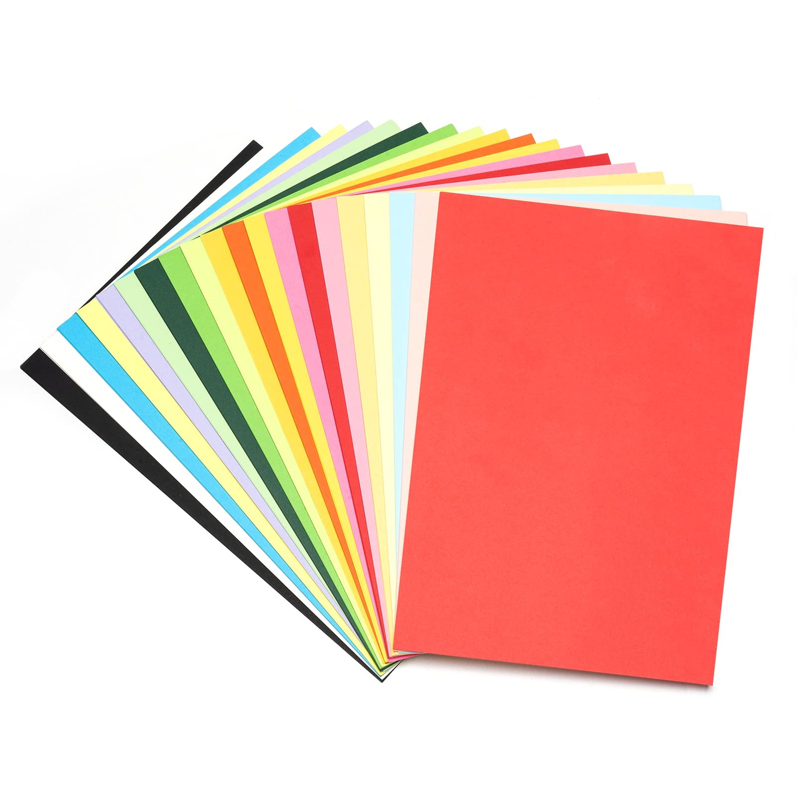 Craft Paper A4 Colourful 160g/m², 20 Colours 80 Sheets Coloured Paper, Coloured Print Sheets…