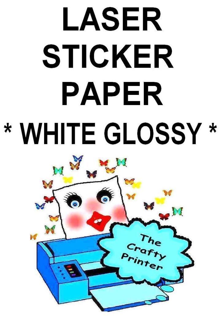 40% OFF! 50 PACK LASER White Gloss Adhesive Label/Decal Sticker Paper FREE SHIP!