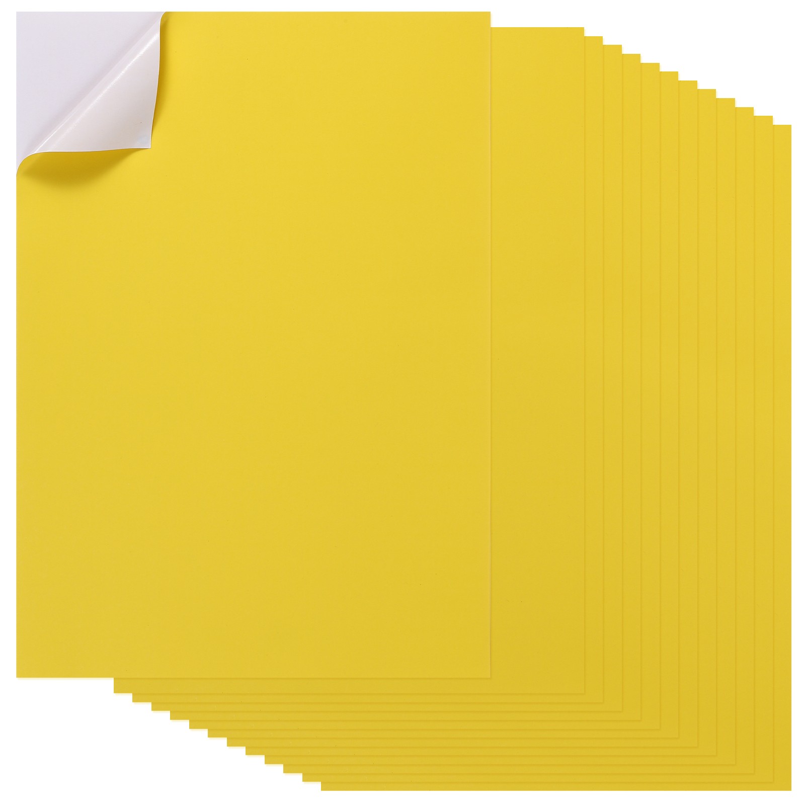 20Pcs Full Sheet Label Sticker Paper, A4 Shipping Labels, Yellow