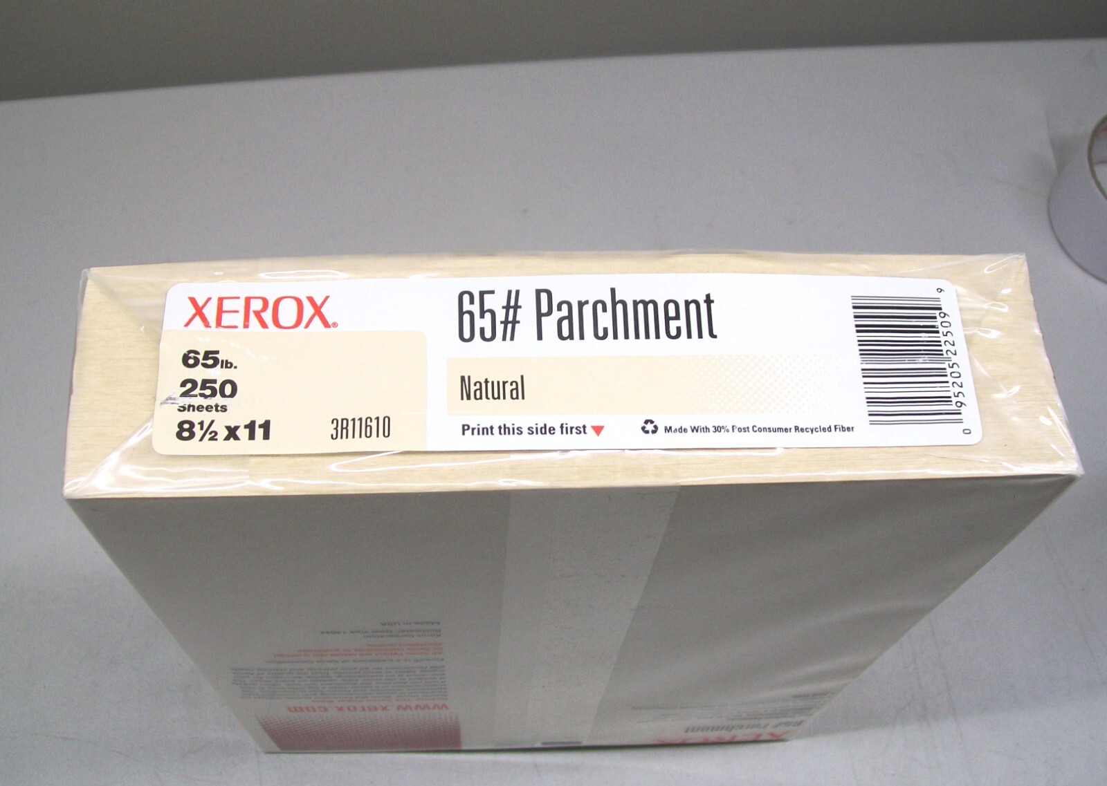 Xerox 65# Parchment Natural Copy Printer Paper 250 Sheets 8 1/2 by 11