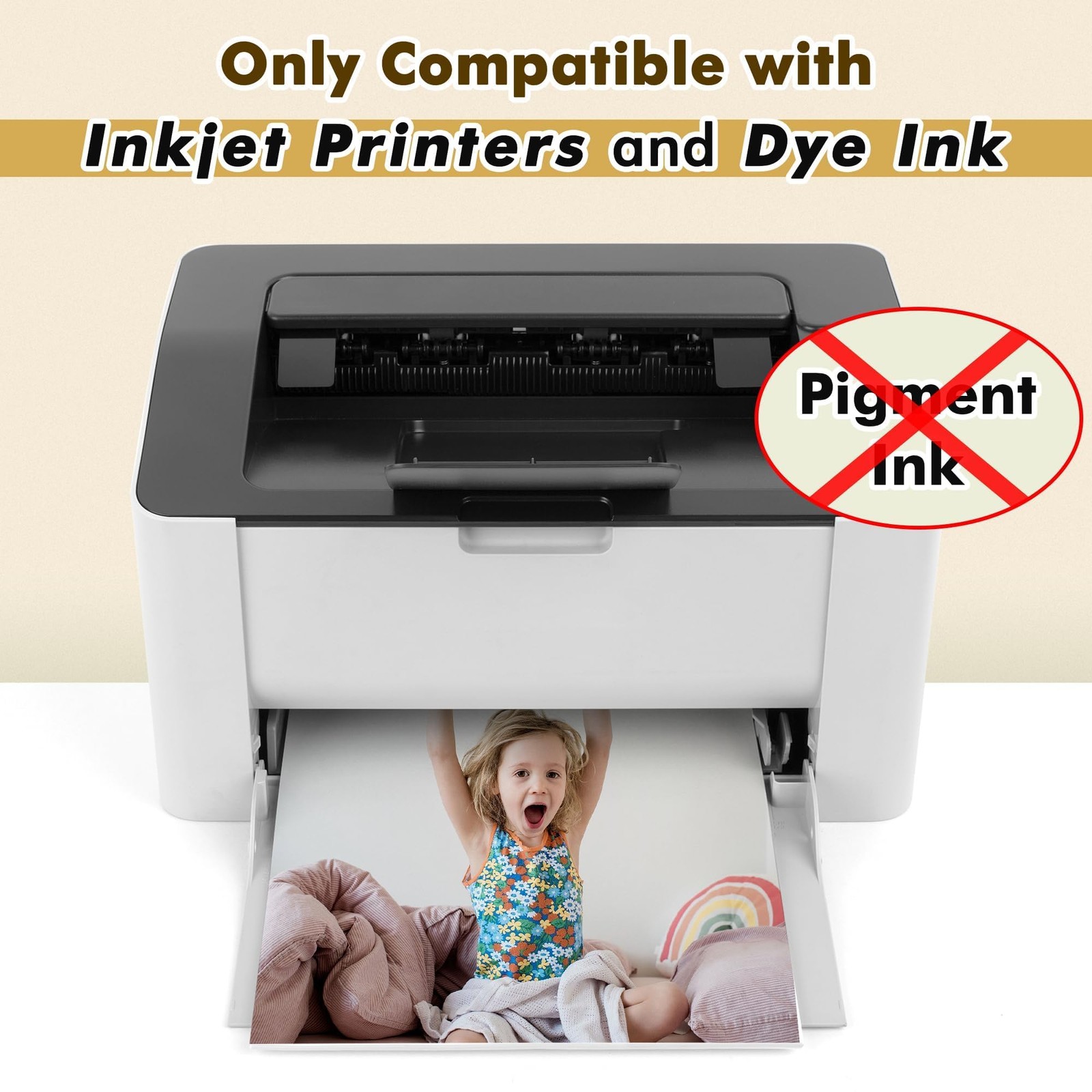 100 PCS DoubleSided Matte Photo Paper 8×10 Inch Inkjet Printer 48LB 180GSM