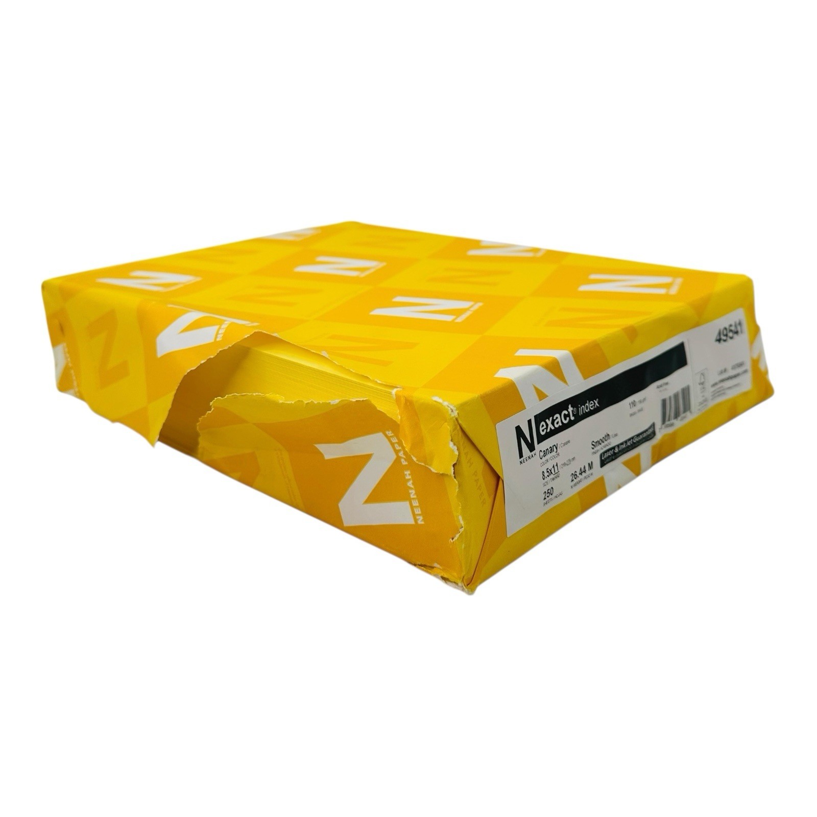 250 Sheets Neenah Exact Index 8.5″ x 11″ Canary Printer Paper 110 Basis