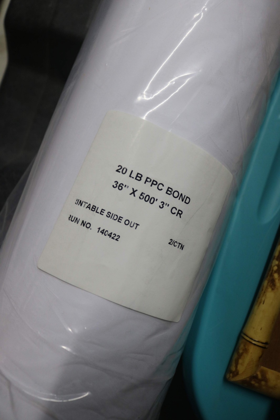 20LB PPC BOND White Paper Roll 36″ x 500′ 3″CR Roll 140422