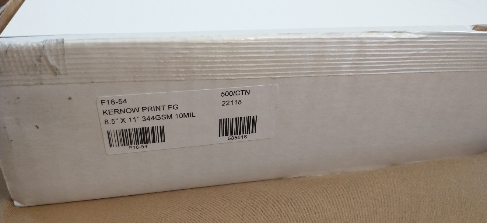 Box of 500 Kernow Print FG Waterproof Synthetic Laser Paper 10mil 344gsm 8.5×11