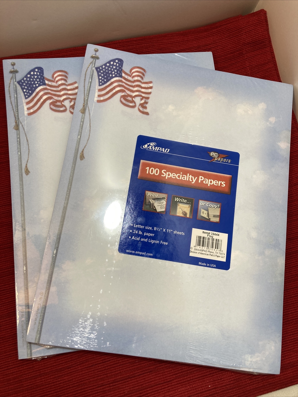 Printer Paper Flag W COCHRAN lot of 2 Paper 100 sheets ea Made in USA