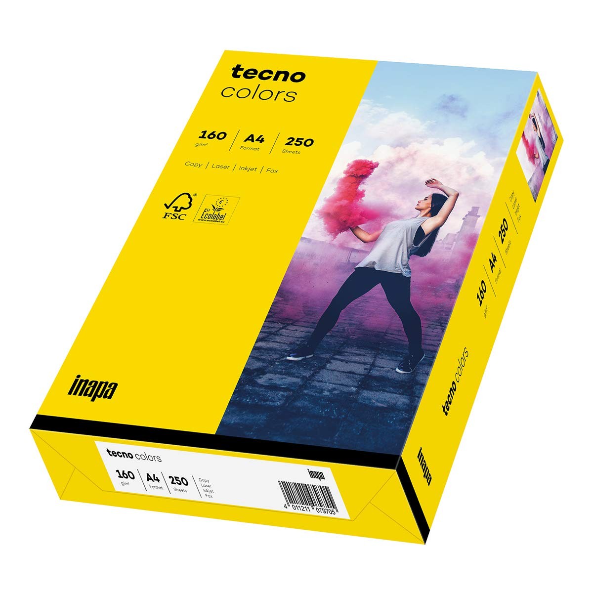 Coloured Printer Paper, Colourful Paper Tecno Colors 160gsm, A4, 250 Sheets, i…