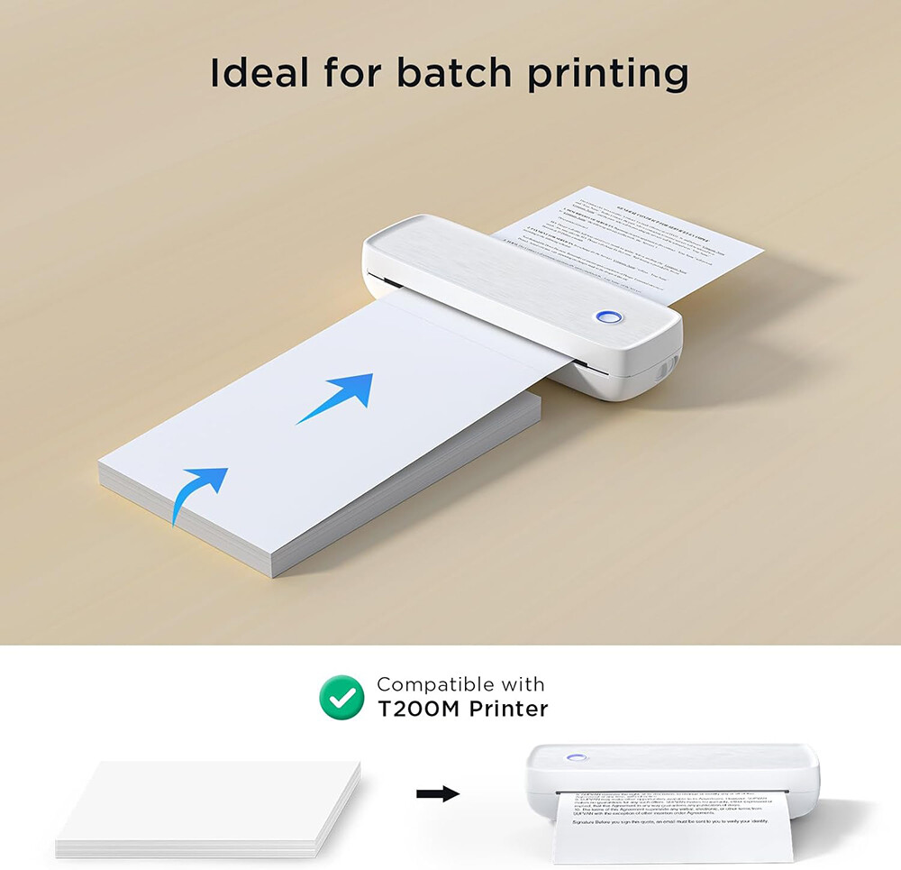 500 Sheets 8.5″ x 11″ Folded A4 Thermal Printer Paper US Letter Size M08F M832