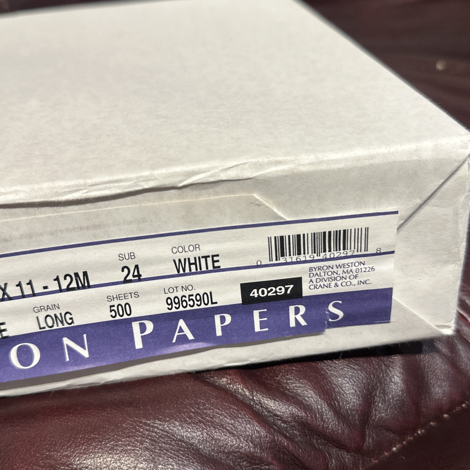 Rare Vintage Weston Fine Paper Old Hampshire Bond Wove 100% Cotton White 500 24