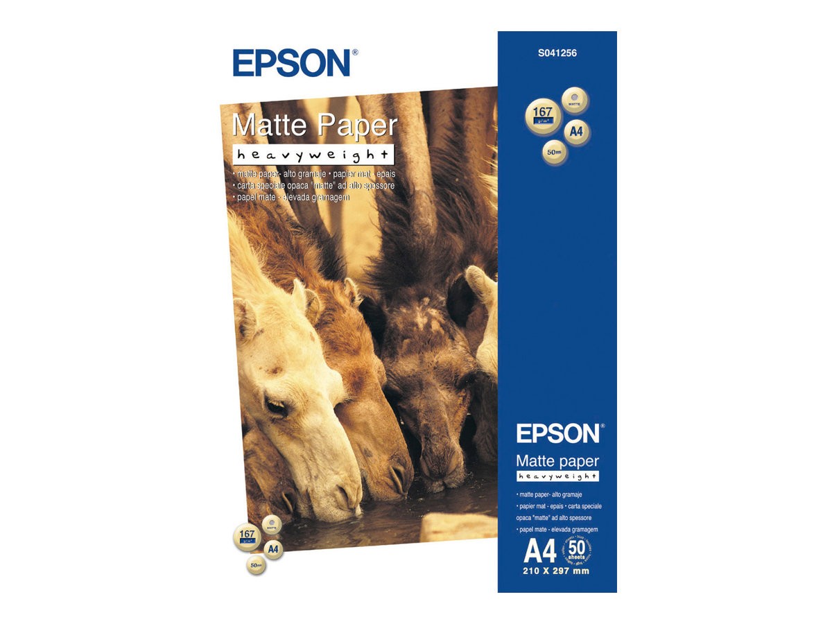 Epson Matte Heavy Weight Paper A 4, 50 Sheets, 167g S 041256 C13S041256