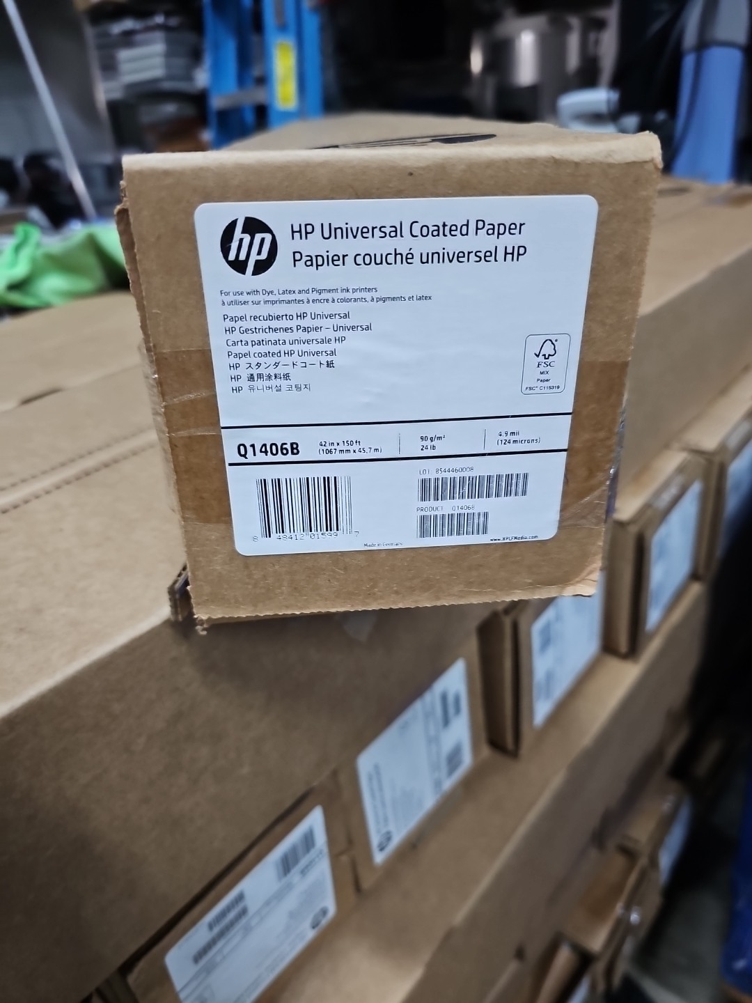 HP Q1406B Universal Coated Paper Printer Large Format Paper 42″ X 150ft