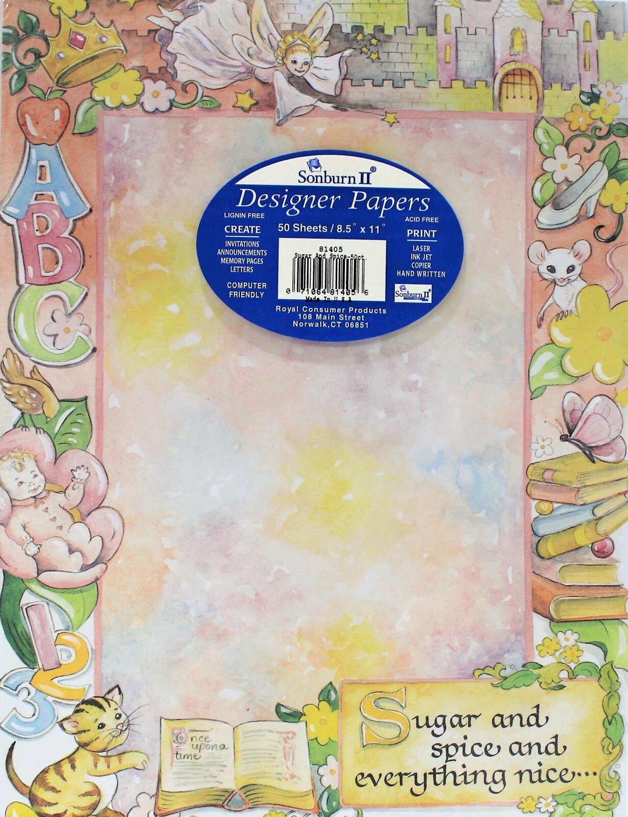 Sonburn II Designer Printer Paper “Sugar Spice Everything Nice” Laser Ink Jet