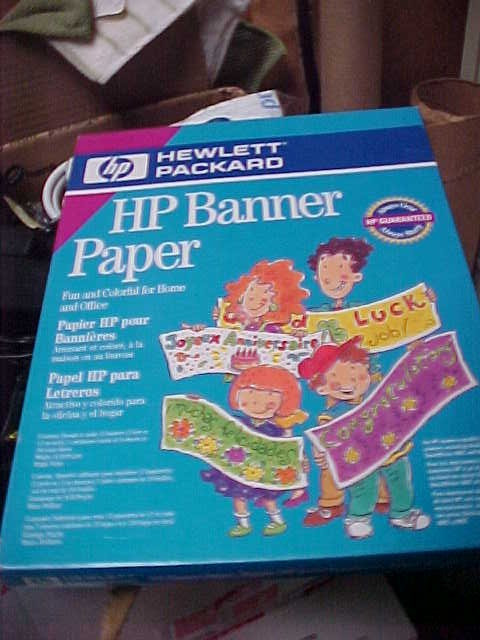 HP Banner Paper. New. Sealed