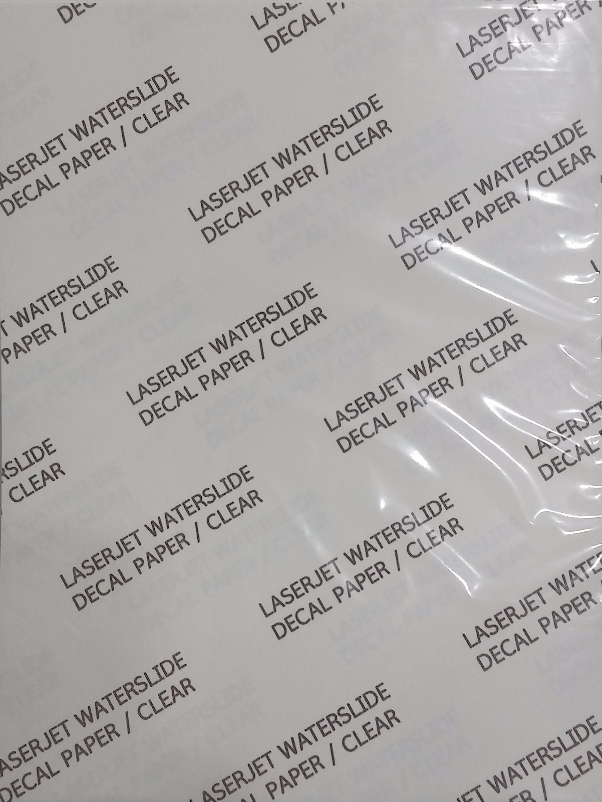 10 Sheet Waterslide Decal Paper, Laser Clear For Laser Printer 8.5″X11″ USA#1