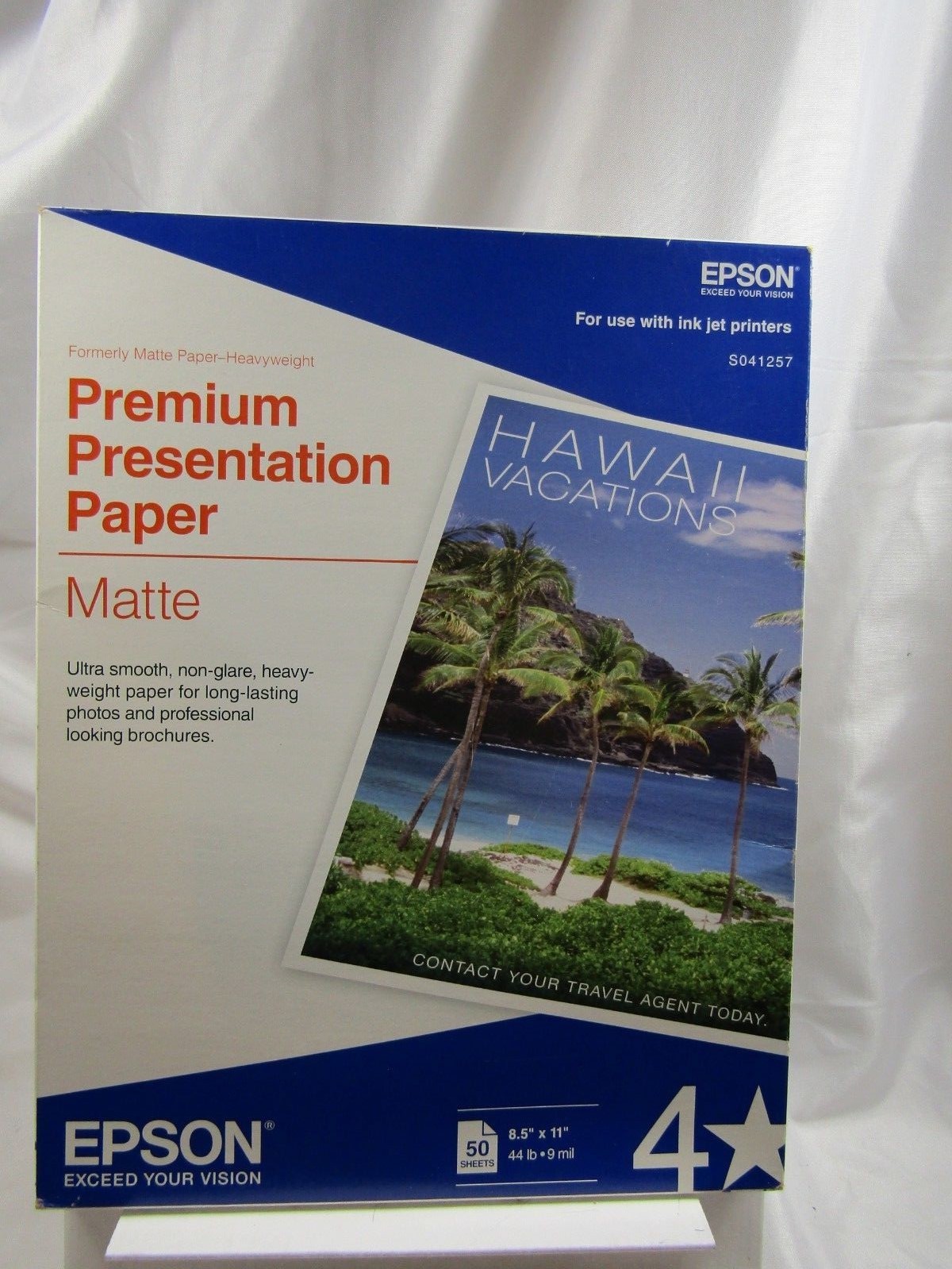 EPSON~PREMIUM Presentation Paper~MATTE~50~Letter Size~44lb/9 mil*SEALED*S041257