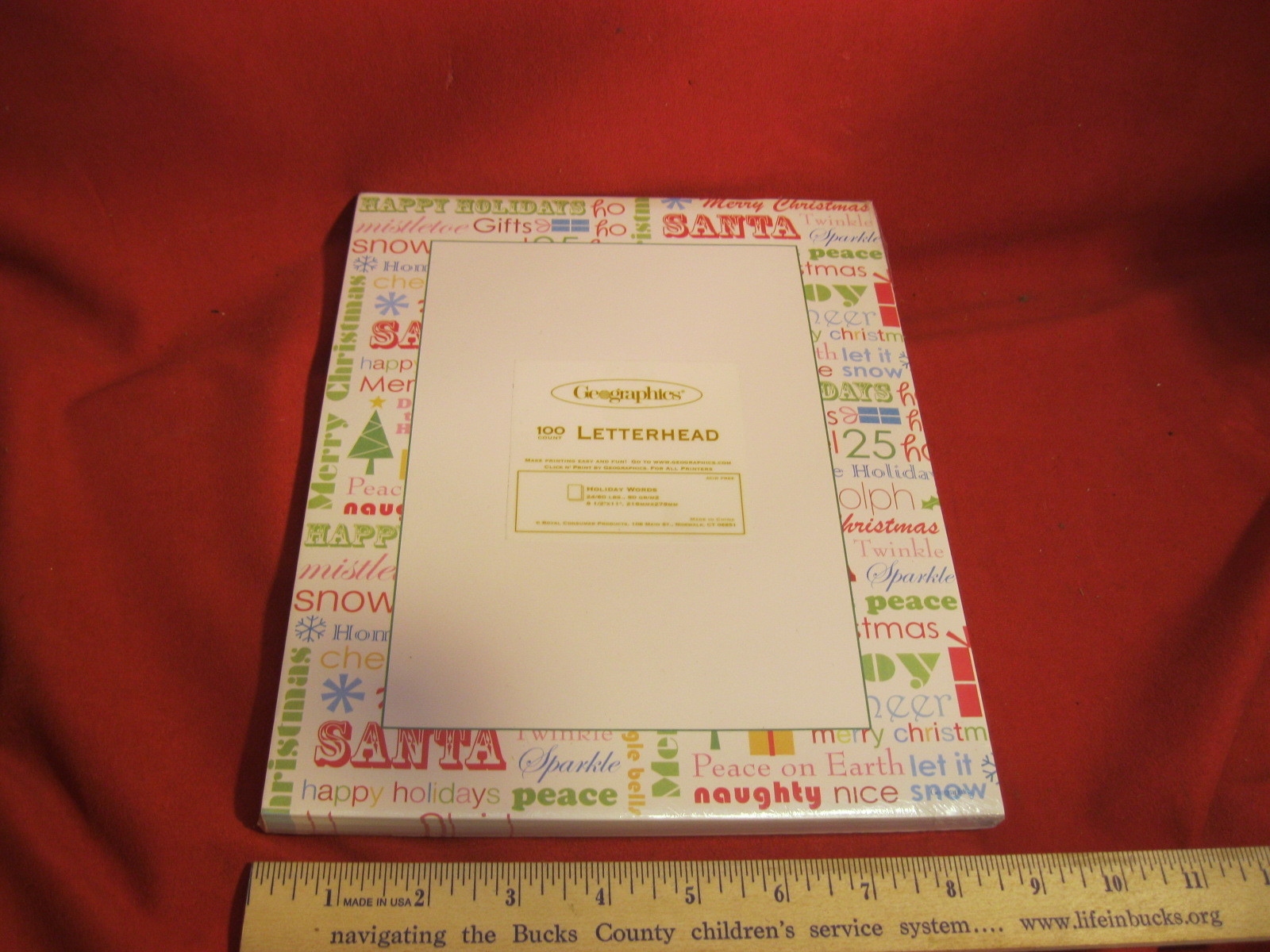 Geographics Letterhead Holiday Words Christmas 100 Count 24/60 LBS 8 1/2″ x 11″