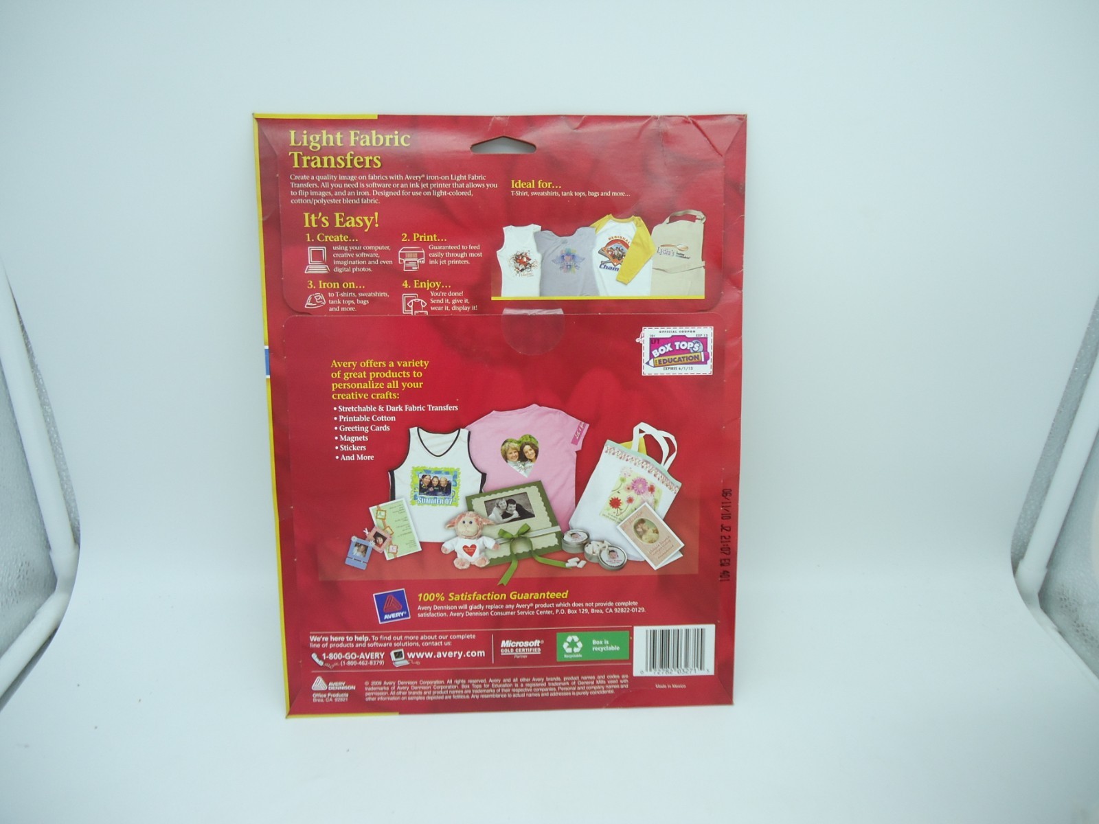 Avery 3271 Iron-On Ink Jet T-Shirt Transfers 6 Sheets 8.5″ x 11″ New Sealed (KL)