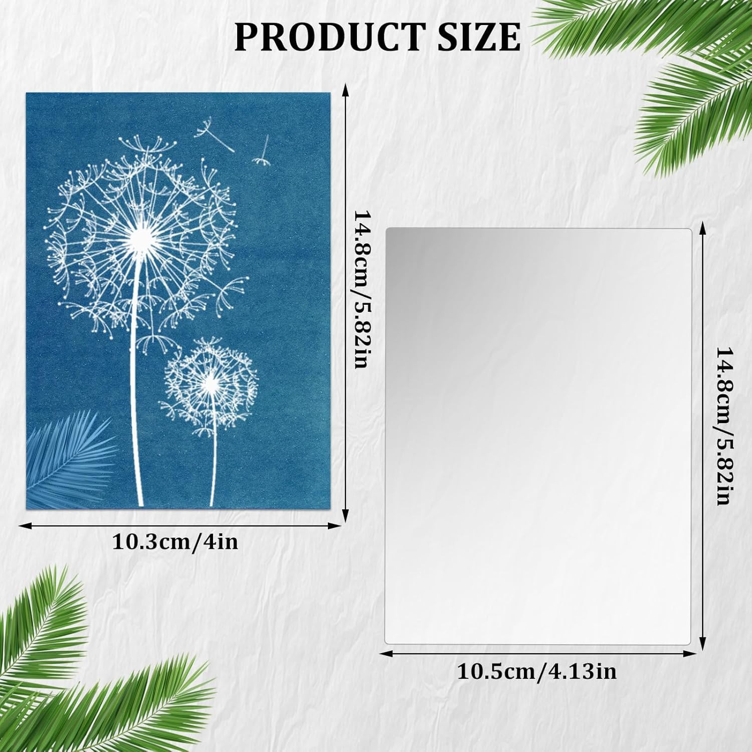 100 Pcs Cyanotype Paper, High Sensitivity Sun Art Paper Kit with 2 Clear Sleeves