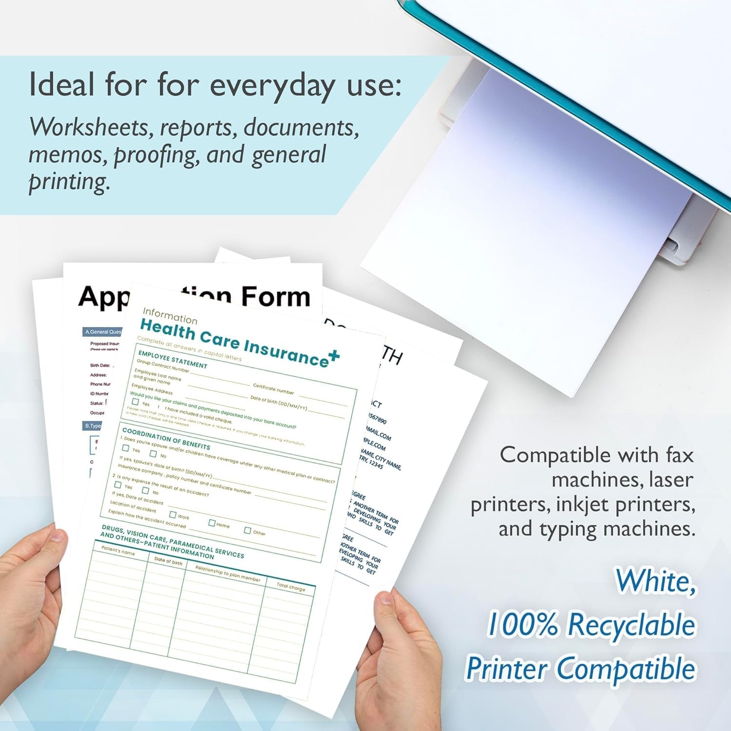 8.5″ x 11″ Multipurpose Printer Paper – 50 Sheets – Acid-Free Quality