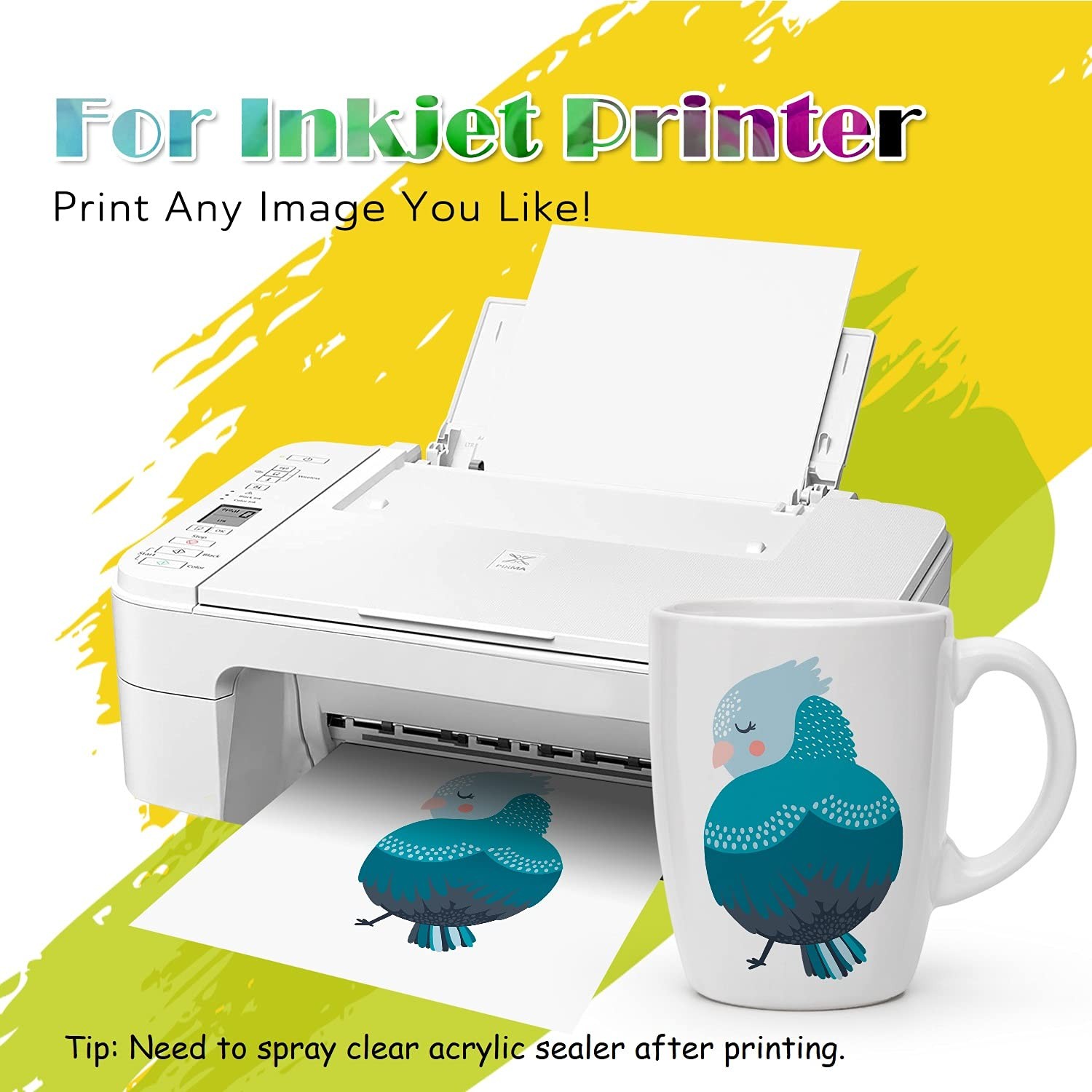 Koala Waterslide Decal Paper INKJET CLEAR, 10 Sheets 8.5×11 Inch Transparent