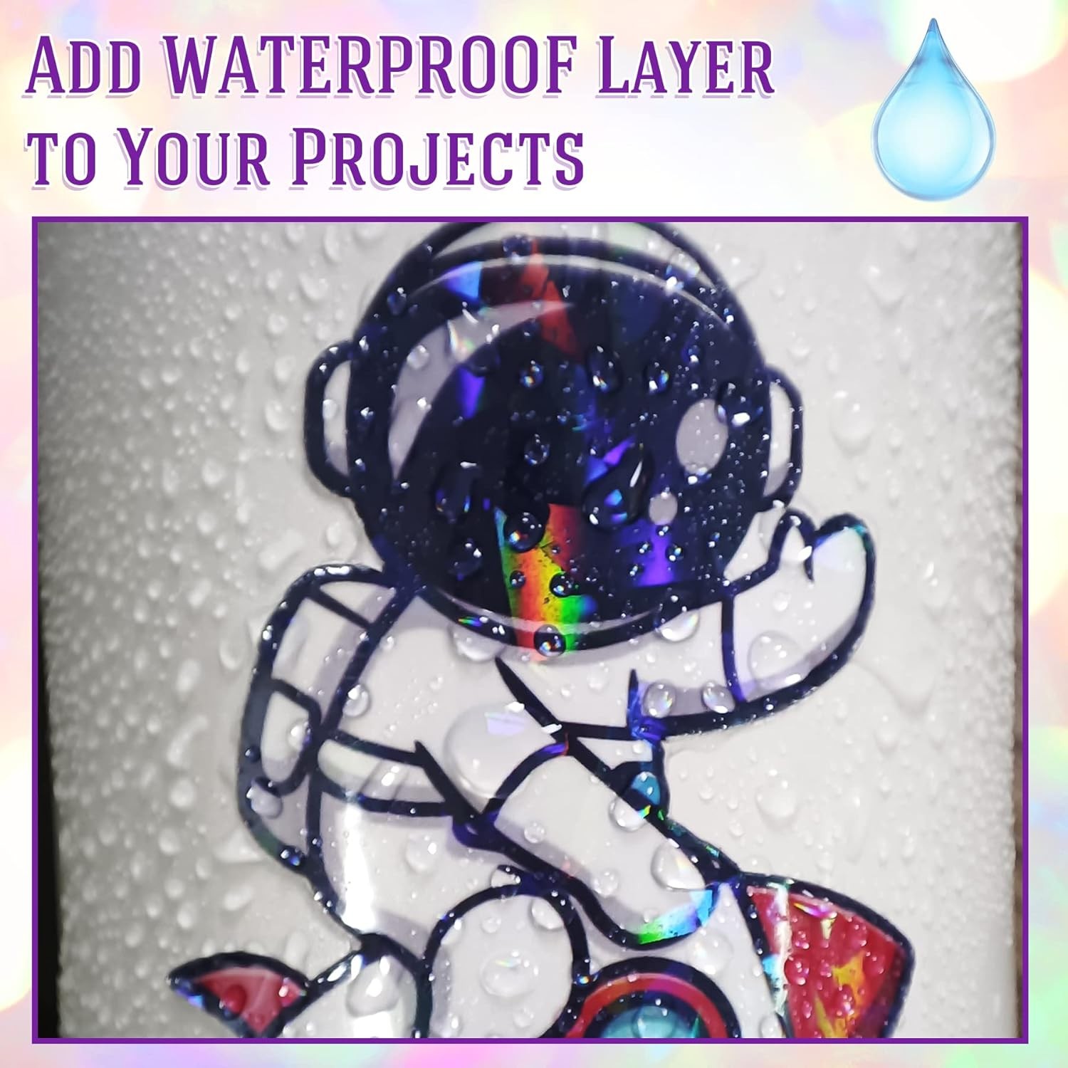 Koala Holographic Laminate Sheets A4 – Clear Self-Adhesive Sticker Paper, 25