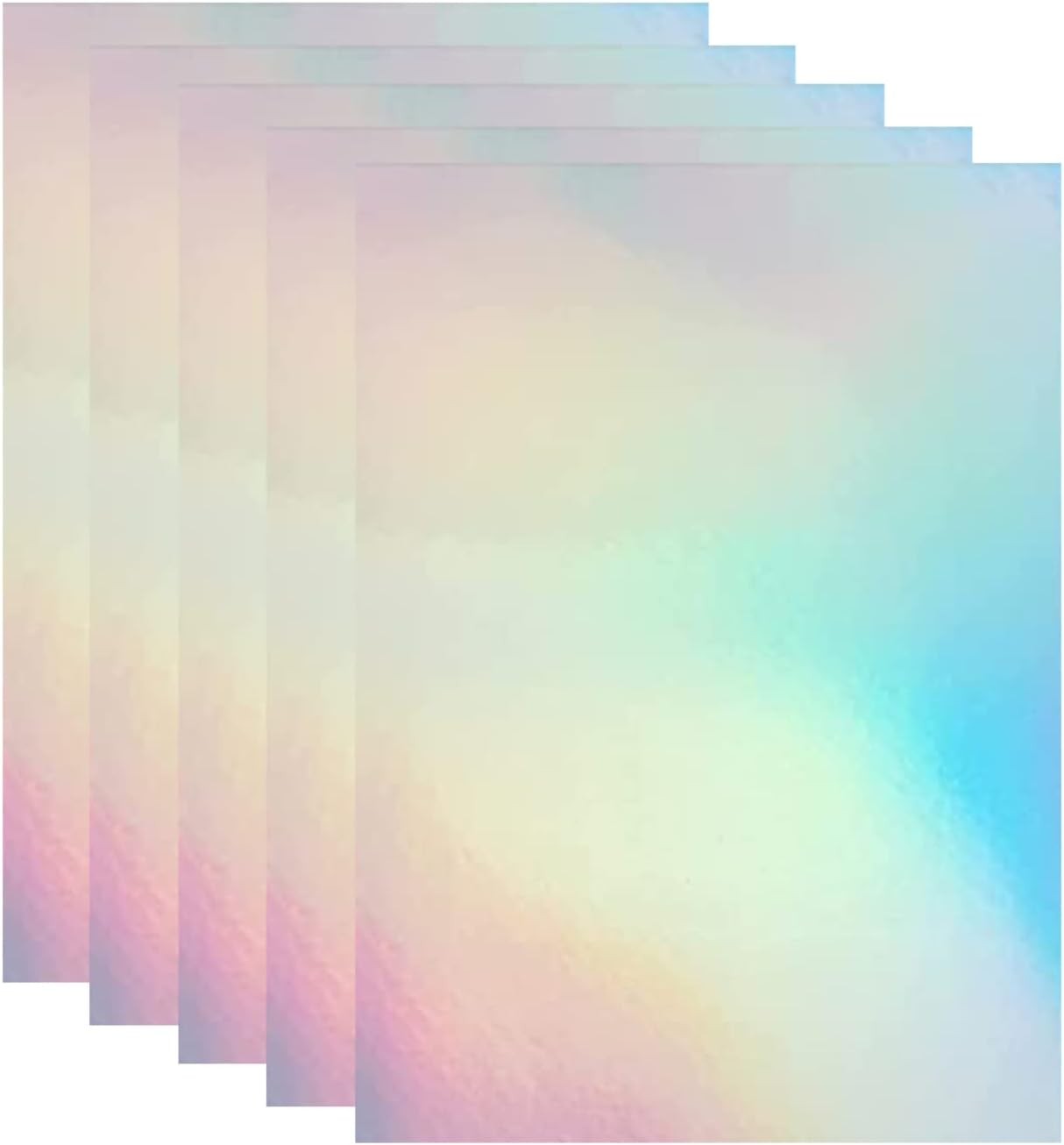 25 Sheets 8.25×11.7 Inches Clear Holographic Premium Cold Laminated Film