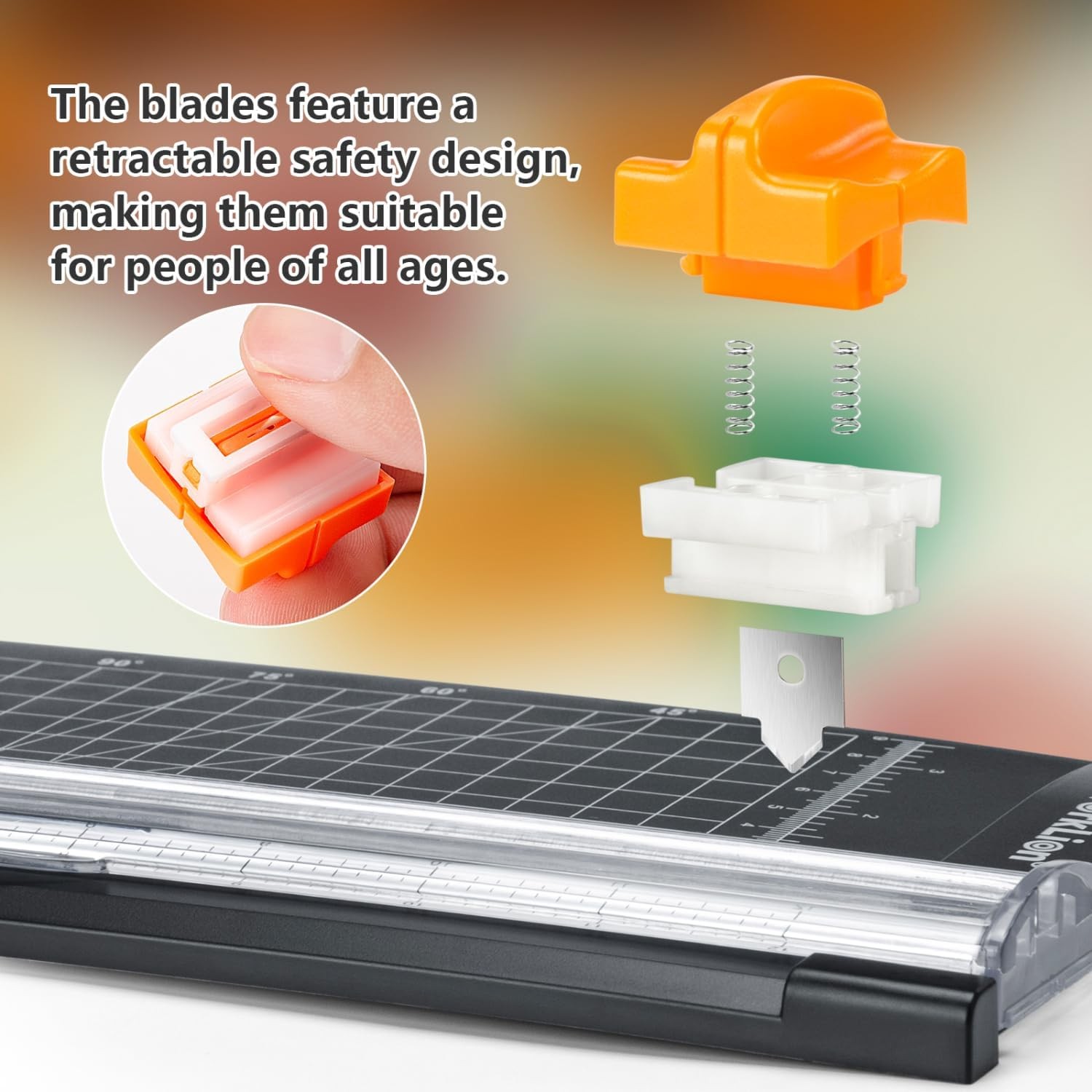 Small Paper Trimmer, Portable Paper Cutter for Label, Origami, Card, Photo,