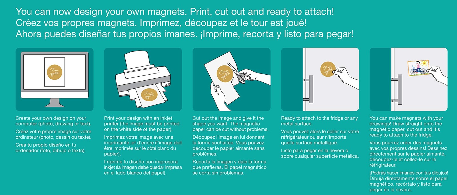 17169 Magnetic Paper, Printable, 3 Sheets