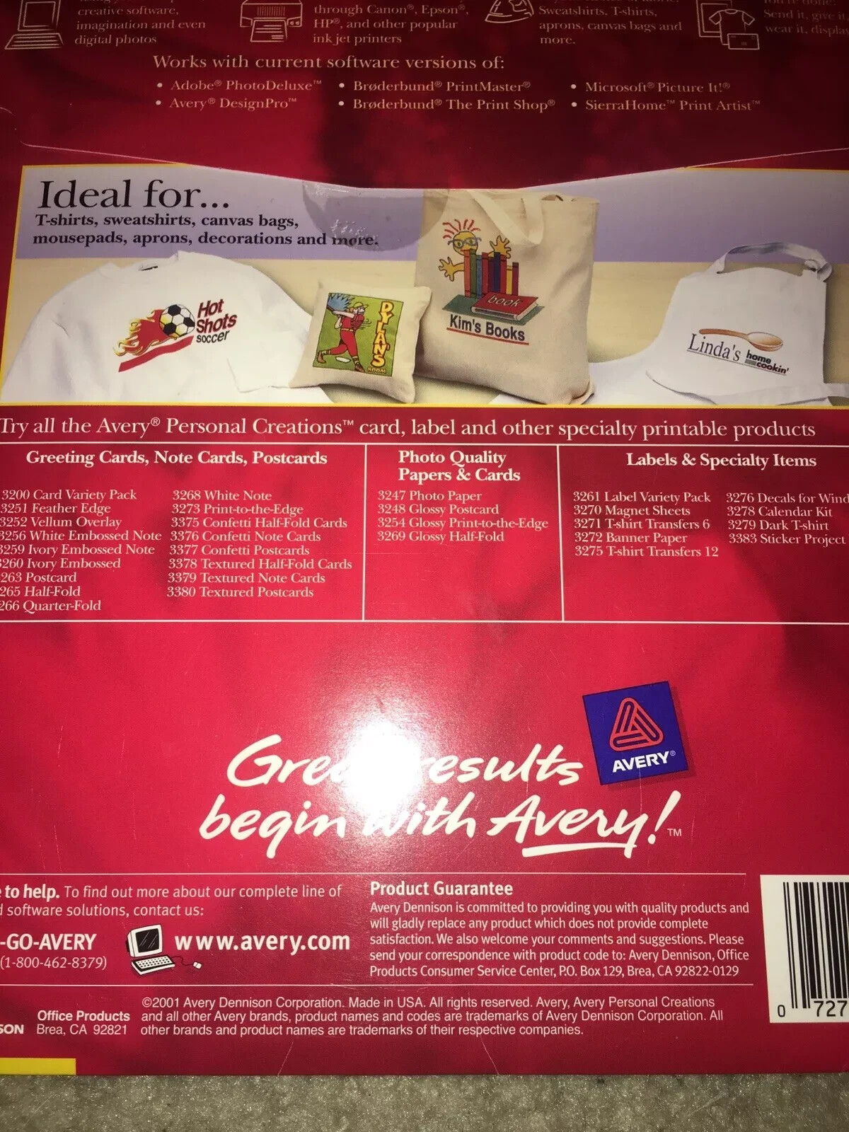 Avery Ink Jet T-Shirt Transfers – 3275 – 12 Sheets – Print Iron On Transfers