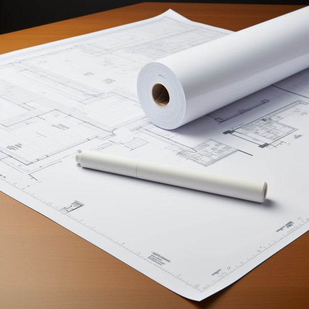 36” x 150′- 4 ROLLS 24lb plotter paper CAD Wide Format Rolls Top Notch Quality