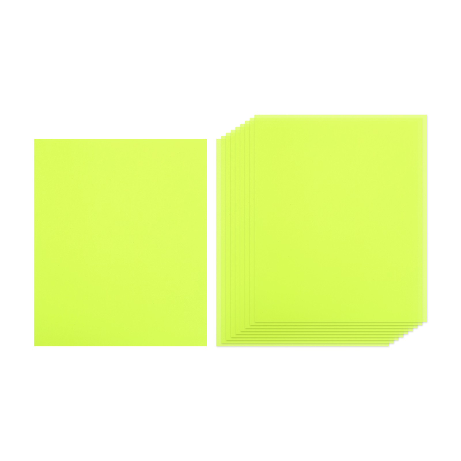 50 Pcs Sticker Paper for Printer 50 Pcs Full Sheet A4 Sticker Labels Yellow