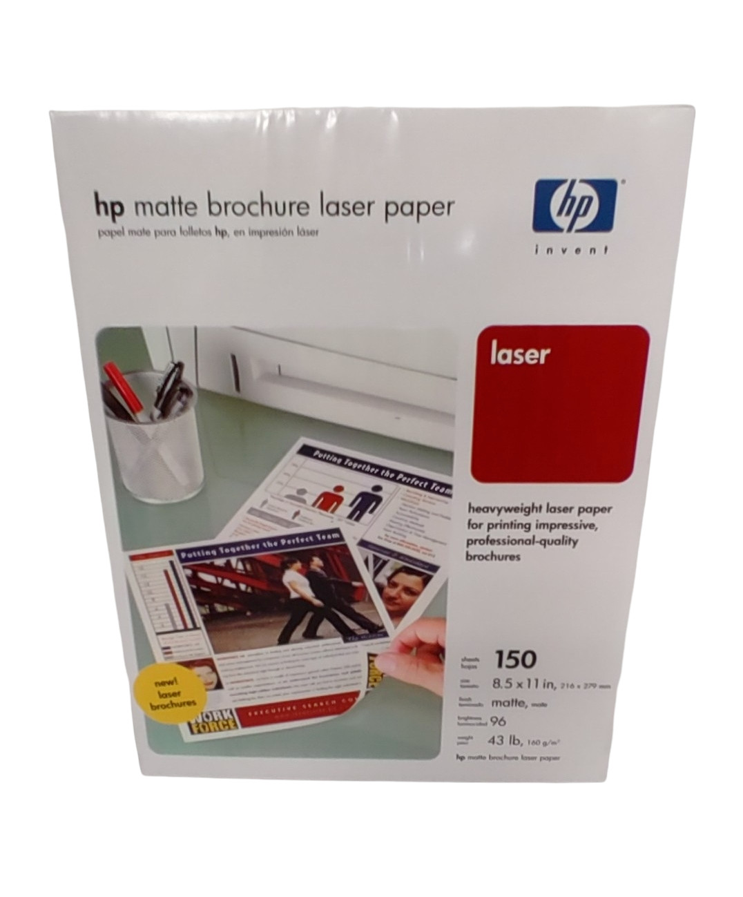 LOT OF 5 Sealed HP Matte Laser Brochure Paper 96 Brightness 43lb Q6543A 150 CNT