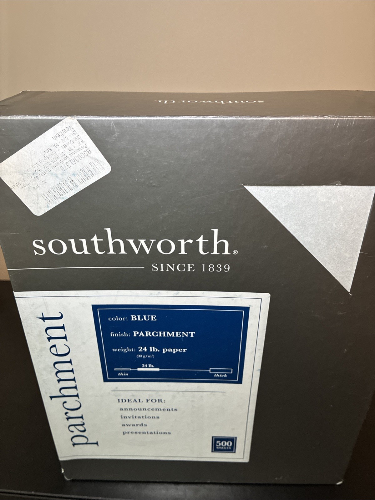 Parchment Paper, 8.5 x 11, 24 lb/90 GSM, Blue, 500 Sheets (NEW)