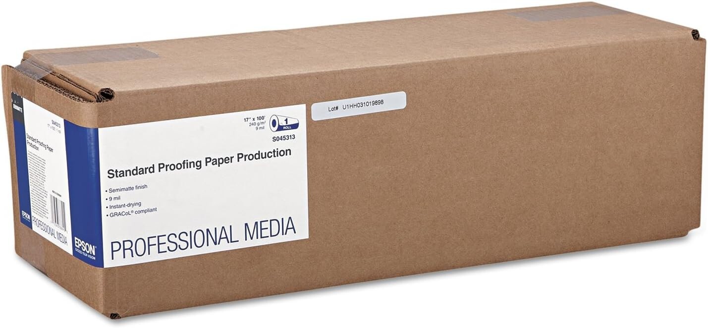 Epson Standard Proofing Paper Production, 9 Mil, 44″ X 100 Ft, Semi-Matte White
