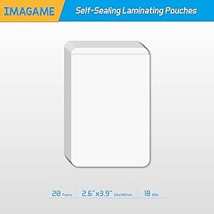 Self-Sealing Laminating Pouches, 2.6″ x 3.9″ for Business Cards and Bridge Size