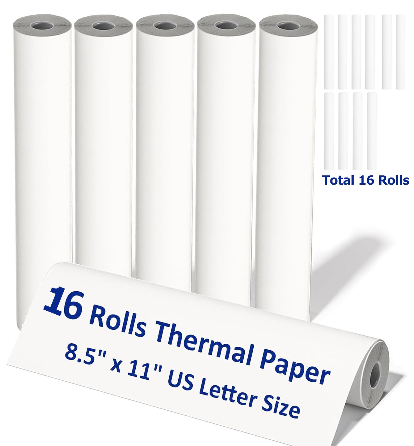 16 Rolls A4 Thermal Printer Paper 8.5×11″ for M08F M832 M834 Portable Printer