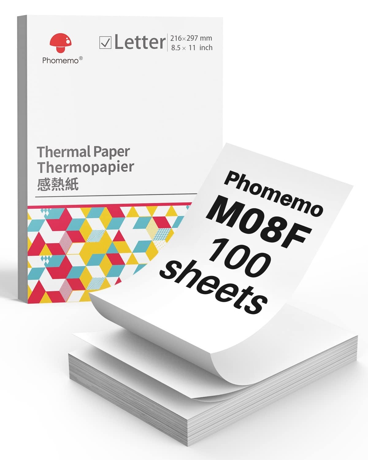 Continuous Thermal Printer Paper, 8.5″x11″, 100 Sheets for Inkless Printers, M08