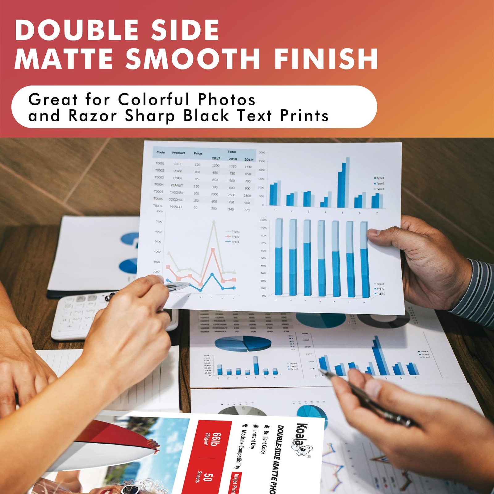Koala Double Sided Matte Thick Photo Paper 11×17 Inches Heavyweight 50 Sheets…