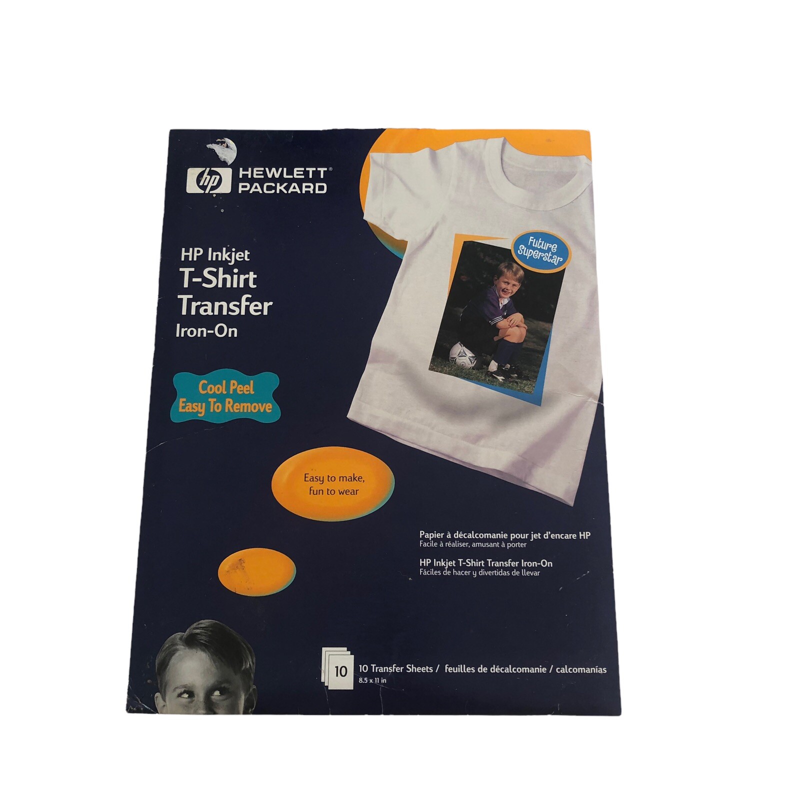 HP Iron-On Transfers 8-1/2 x 11 White Pack Of 10 C6049A